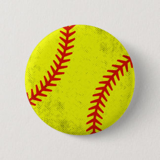 Retro Athletic Softball Fastpitch Game Day Style Ronde Button 5,7 Cm