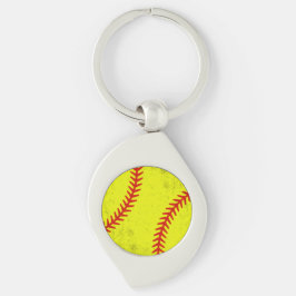 Retro Athletic Softball Fastpitch Game Day Style Sleutelhanger