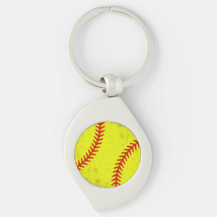Retro Athletic Softball Fastpitch Wedstrijd Dag St Sleutelhanger