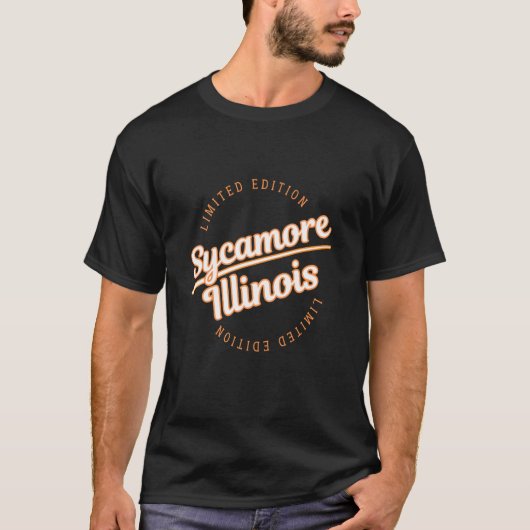 Retro Athletic Sycamore IL Kleding T-shirt (Voorkant)