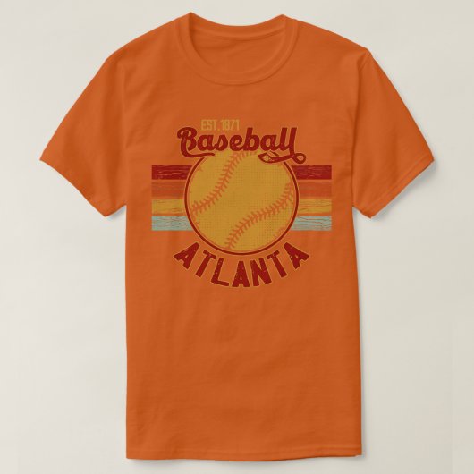  Retro Atlanta Baseball Est 1871 Baseball L T-shirt (Design voorkant)