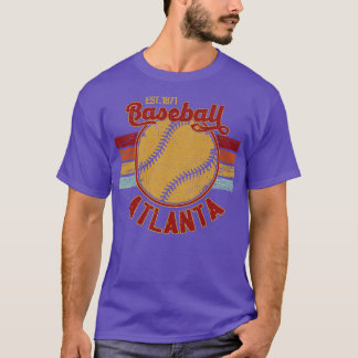  Retro Atlanta Baseball Est 1871 Baseball L T-shirt