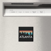Retro Atlanta Georgia  Sunset Skyline Magneet (Insitu (Vaatwasser))