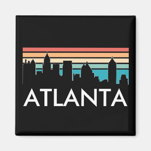 Retro Atlanta Georgia  Sunset Skyline Magneet