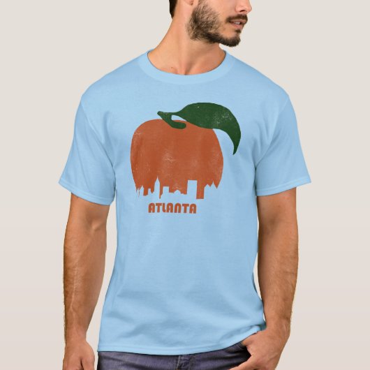 Retro Atlanta Skyline-Mannen T-shirt (Voorkant)