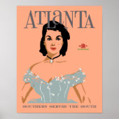 Retro Atlanta Travel Poster (Voorkant)