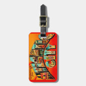 Retro Atlantic City Bagagelabel (Voorkant verticaal)