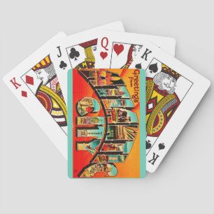 Retro Atlantic City NJ ansichtkaart speelkaarten