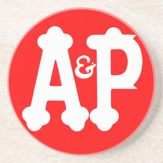 Retro Atlantic & Pacific Grocery Store Onderzetter (Voorkant)