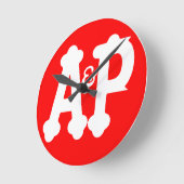 Retro Atlantic & Pacific Grocery Store Wall-klok Ronde Klok (Hoek)