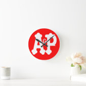 Retro Atlantic & Pacific Grocery Store Wall-klok Ronde Klok (Huis)