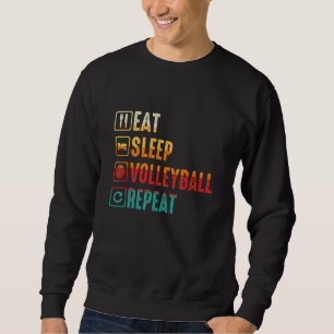Retro atletisch volleybal teamsport net spike 50 trui