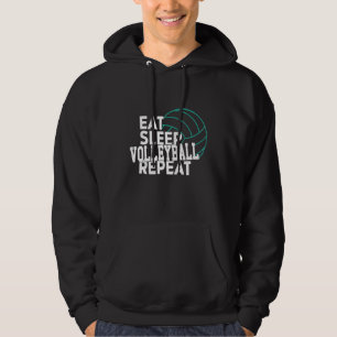 Retro atletisch volleybal teamsport net spike 76 hoodie