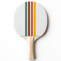 Retro Atletische Streep Ping Pong Bat