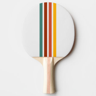 Retro Atletische Streep Ping Pong Bat Tafeltennisbatje