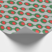 Retro Atom Oliven Cadeaupapier (Hoek)