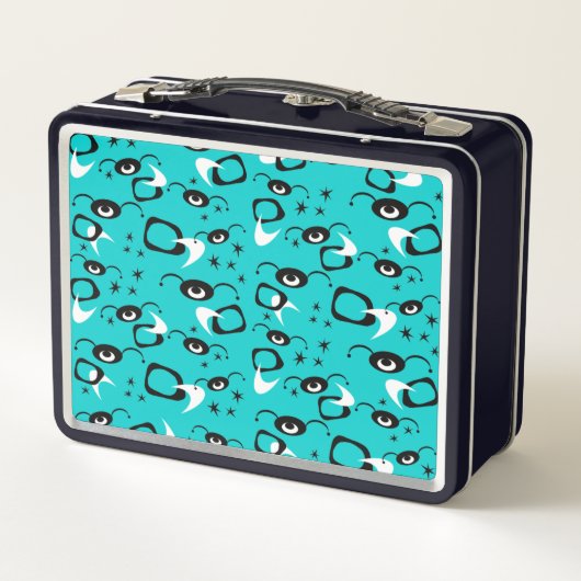 Retro Atom Spinnen Lunchbox (Achterkant)