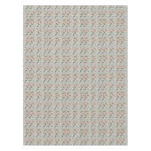 Retro Atomair Patroon Oranje Grijs Wit Zwart Tafelkleed (Voorkant)