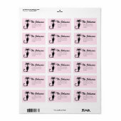Retro Atomair Zwarte Kat Gepersonaliseerde Adresla Etiket (Full Sheet)
