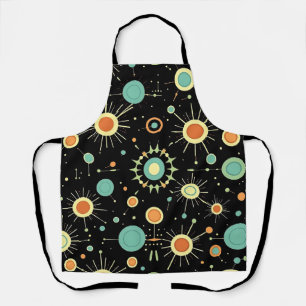 Retro atomaire stervontploffend midcentury patroon schort