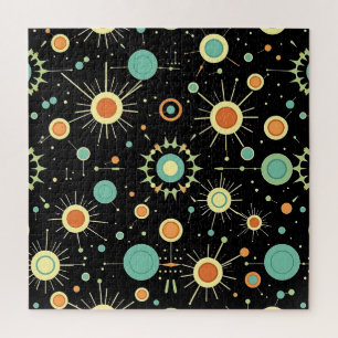 Retro atomaire stervontploffing midcentury patroon legpuzzel