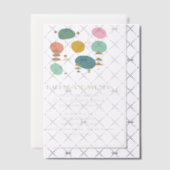 Retro atomaire tijd mid eeuw Mod verlovingsfeest Vellum Uitnodigingen (Offset (Uitnodiging))