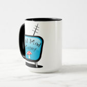 Retro Atomaire TV Mok (Voorkant links)