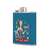 Retro Atomcat Pin-Up | "Happy Hour, Honey" Mid- Heupfles (Links)