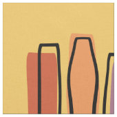 Retro Atomic Abstract Art "Pillars" Stof (Close Up)