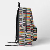 Retro Atomic Age Backgammon Bedrukte Rugzak (Links)