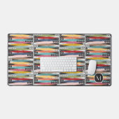 Retro Atomic Age Backgammon Bureaumat (Keyboard & Muis)