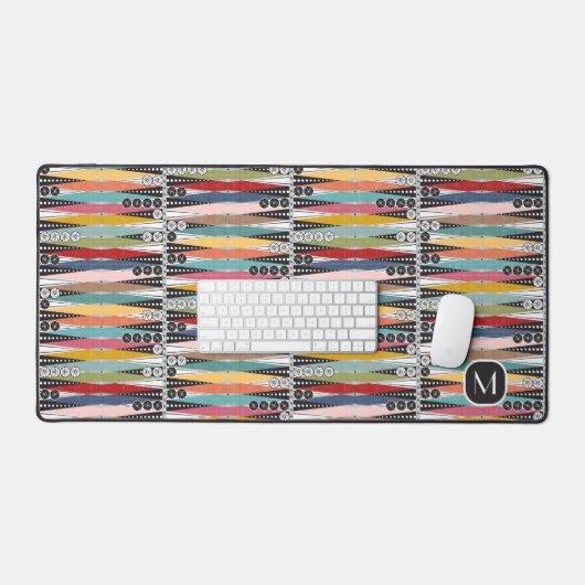 Retro Atomic Age Backgammon Bureaumat (Keyboard & Muis)