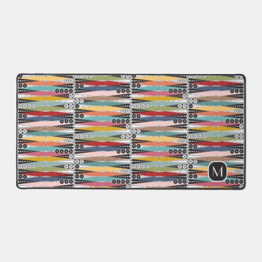 Retro Atomic Age Backgammon Bureaumat (Voorkant)