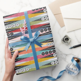 Retro Atomic Age Backgammon Cadeaupapier