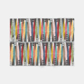 Retro Atomic Age Backgammon Fleece Deken (Voorkant (Horizontaal))