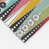 Retro Atomic Age Backgammon Fleece Deken (Hoek)