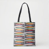 Retro Atomic Age Backgammon Tote Bag (Voorkant)