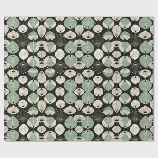 Retro Atomic Age geometrisch modern patroon Cadeaupapier (Vlak)