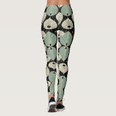 Retro Atomic Age geometrisch modern patroon Leggings (Achterkant)