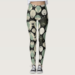Retro Atomic Age geometrisch modern patroon Leggings