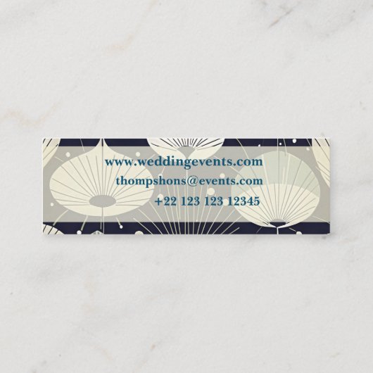 Retro Atomic Age geometrisch modern patroon Mini Visitekaartje (Achterkant)