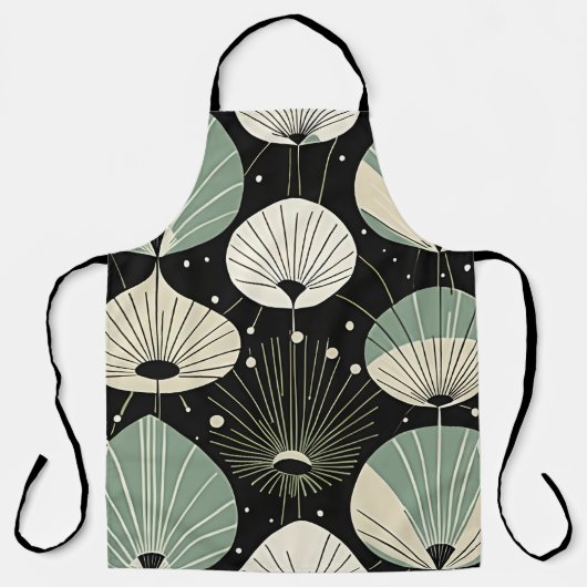 Retro Atomic Age geometrisch modern patroon Schort (Voorkant)