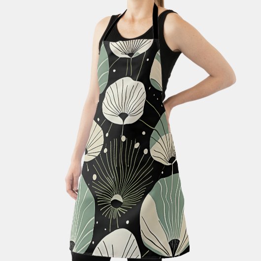 Retro Atomic Age geometrisch modern patroon Schort (Insitu)