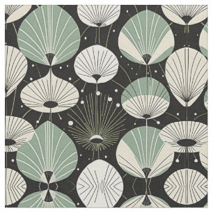 Retro Atomic Age geometrisch modern patroon Stof