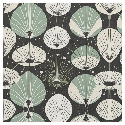 Retro Atomic Age geometrisch modern patroon Stof (Close Up)