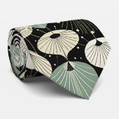 Retro Atomic Age geometrisch modern patroon Stropdas (Opgerold)