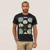 Retro Atomic Age geometrisch modern patroon T-shirt (Voorkant volledig)