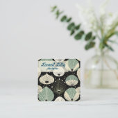 Retro Atomic Age geometrisch modern patroon Vierkante Visitekaartje (Staand voorkant)