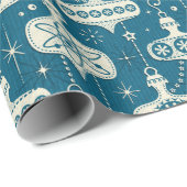 Retro Atomic Age kerstversiering ©studioxine Cadeaupapier (Rol Hoek)