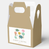 Retro Atomic Age Mid Century Modern Custom Bruilof Bedankdoosjes (Geopend)